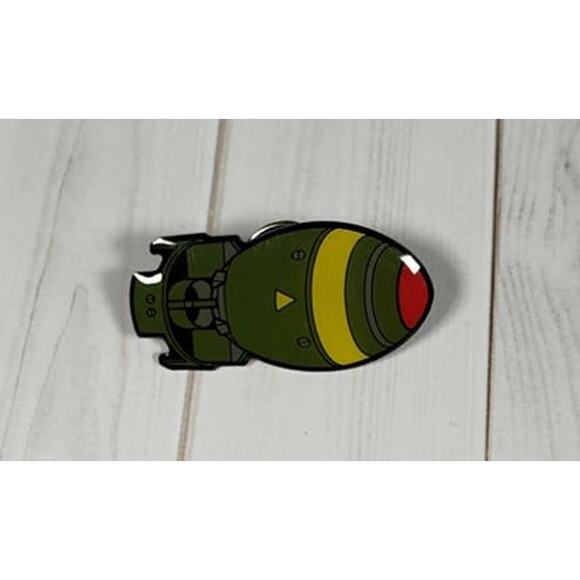 Torpedo Rocket Shaped Pin for Hat, Lapel, Lanyard, Jacket or Backpack - Picture 1 of 3